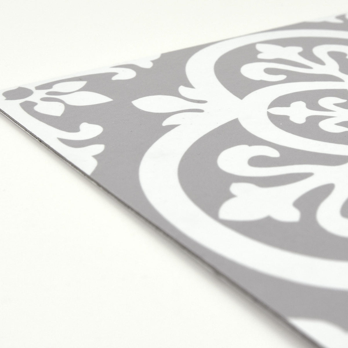 FloorPops Grey and White 2.76-mil x 12-in W x 12-in L Water Resistant Peel and Stick Vinyl Tile Flooring