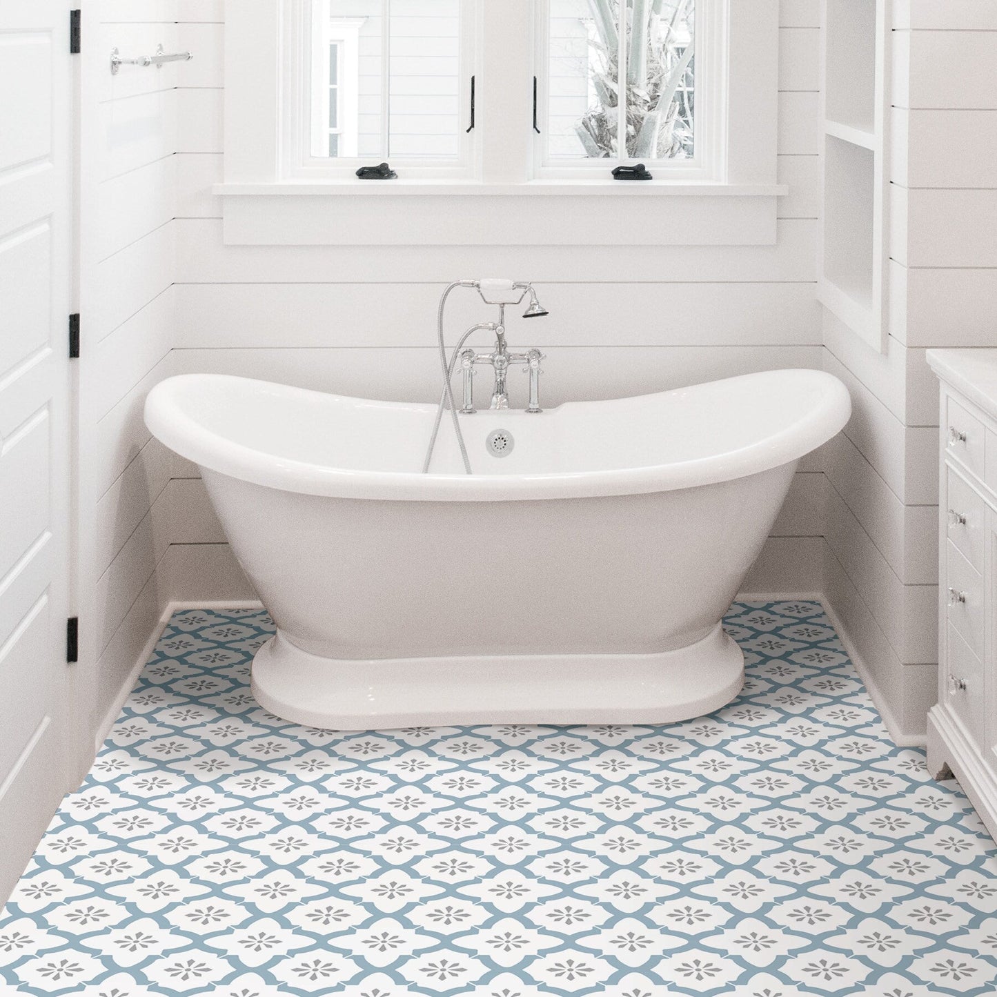 FloorPops Multicolor 12-in x 12-in Water Resistant Peel and Stick Vinyl Tile Flooring, 20-sq ft Carton