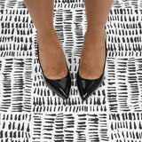 FloorPops Noleby 20-Piece 12-in x 12-in Black Peel-and-Stick Vinyl Floor Tile