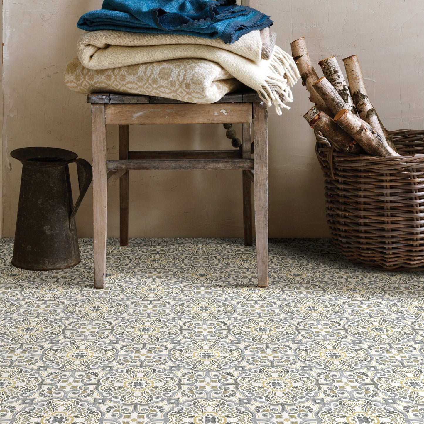 FloorPops Multicolor 12-in x 12-in Water Resistant Peel and Stick Vinyl Tile Flooring (20-sq ft)