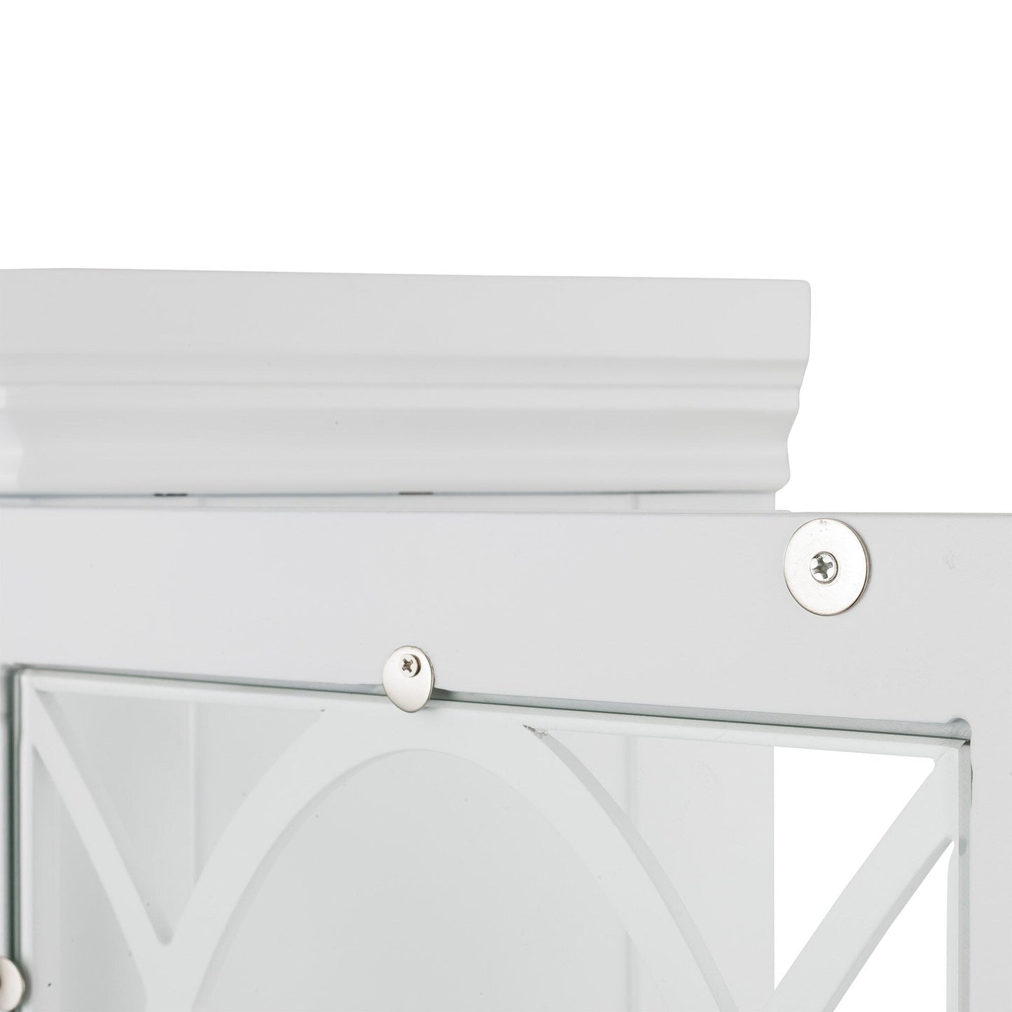 Teamson Home Florence 24.75-in x 32-in x 17.5-in White Freestanding Corner Linen Cabinet