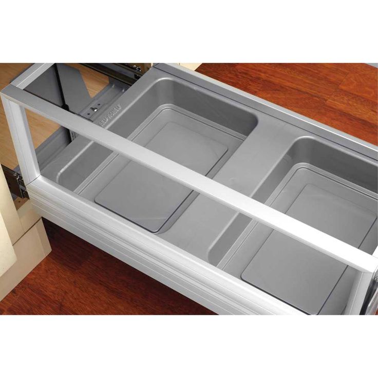 Rev-A-Shelf 35-Quart Plastic Soft Close Pull Out Trash Can