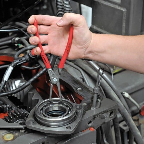 KNIPEX 9-in Internal Precision Snap Ring (Circlip) Pliers, 48 11 J3