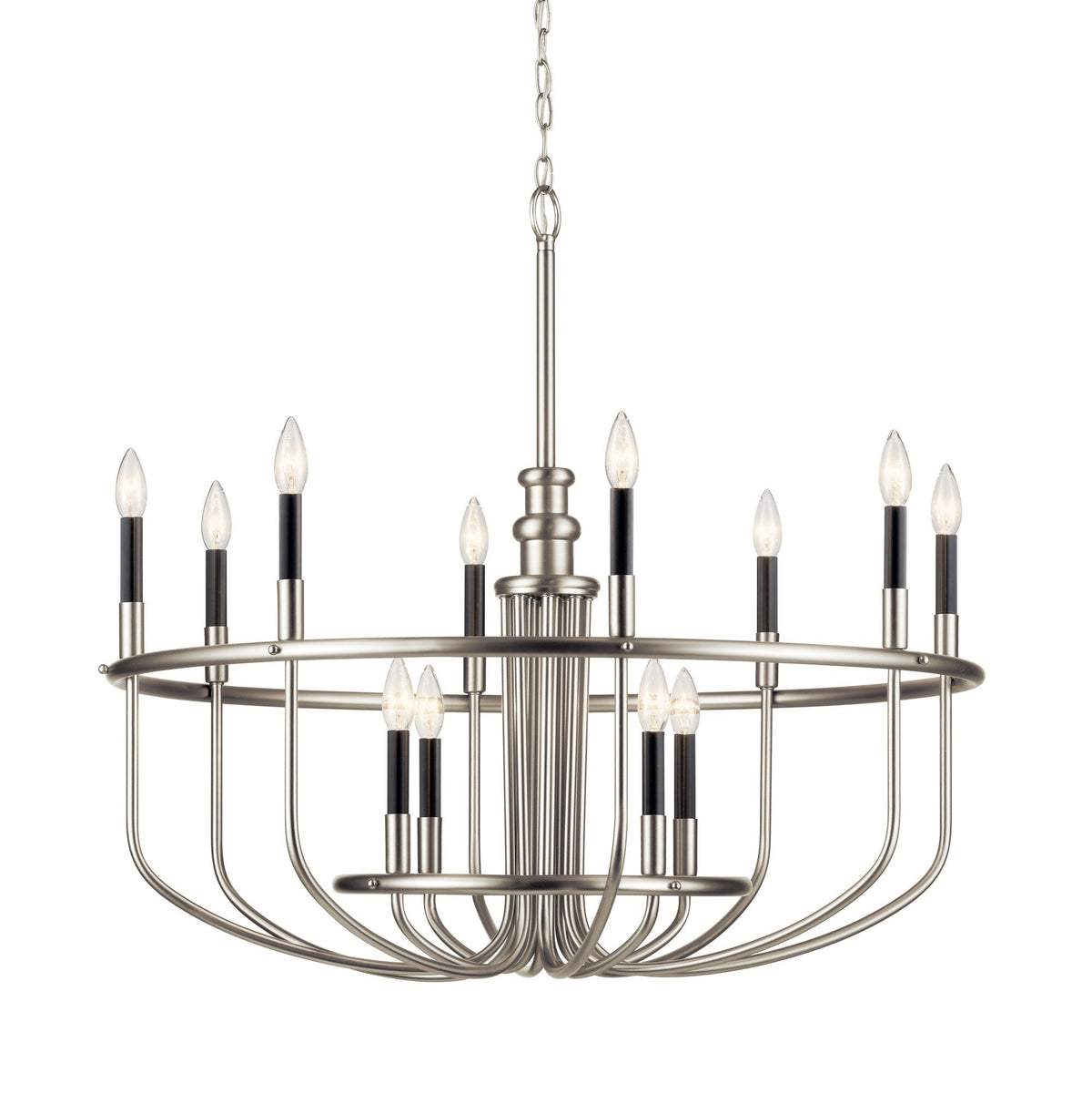 Kichler Capitol Hill 12-Light Brushed Nickel Traditional Chandelier