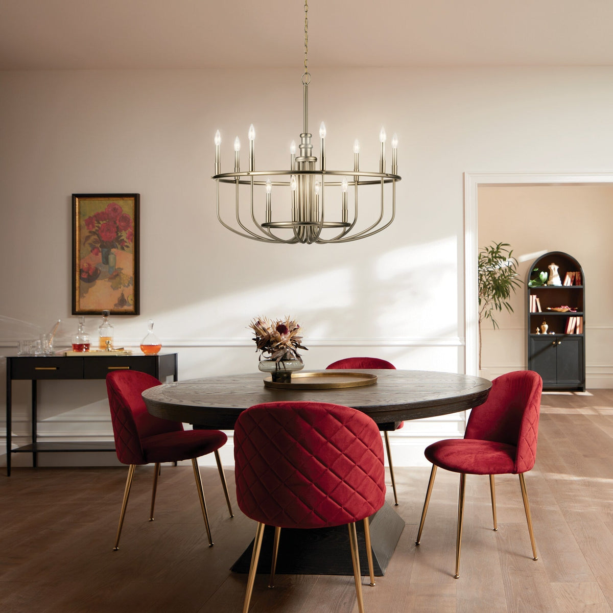 Kichler Capitol Hill 12-Light Brushed Nickel Traditional Chandelier