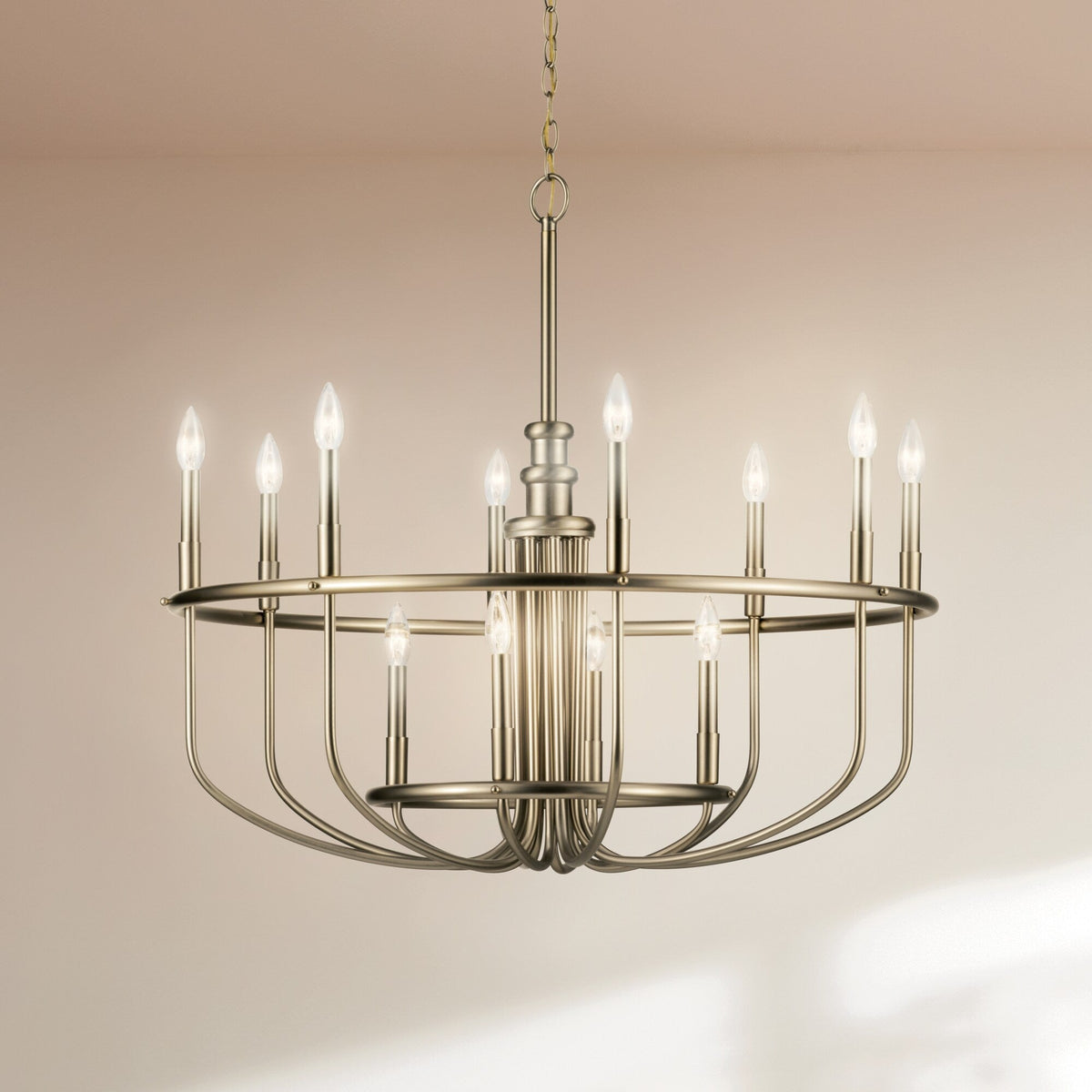 Kichler Capitol Hill 12-Light Brushed Nickel Traditional Chandelier