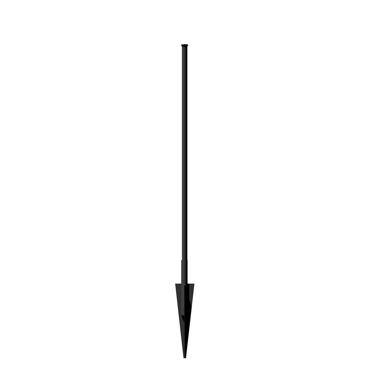 YARDLINK Vista 5-ft H x 2-in W Black Steel Decorative Metal Flat-top No Dig Decorative Universal Fence Post