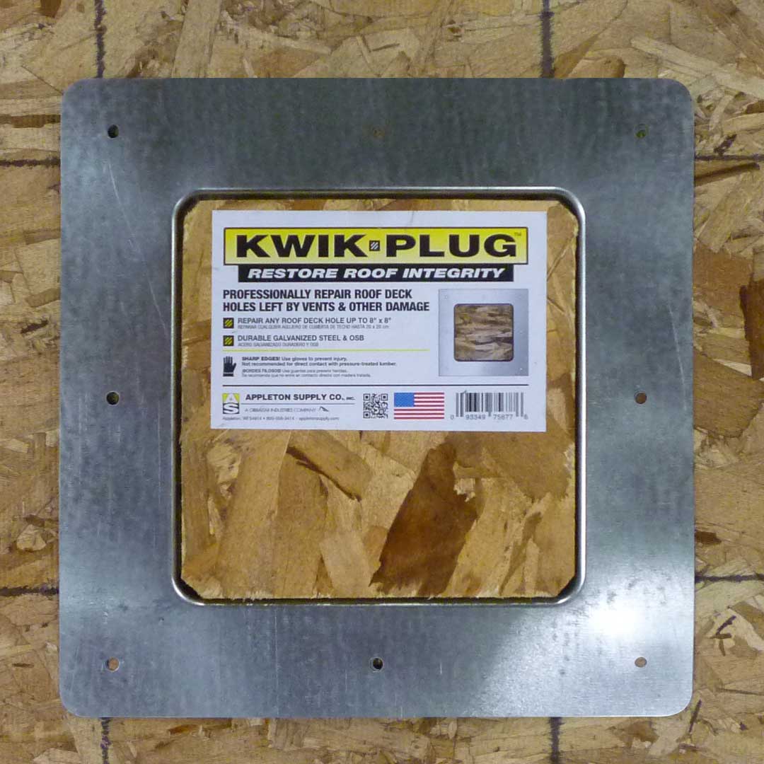 Air Vent KwikPlug 1-oz Fibered Waterproof Roof Sealant Patch, 12-in x 12-in Flange