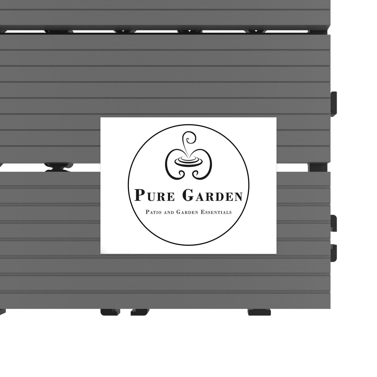 Hastings Home 12-in x 12-in 6-Pack Dark Gray Primed Composite Deck Tile (5.8-sq ft)