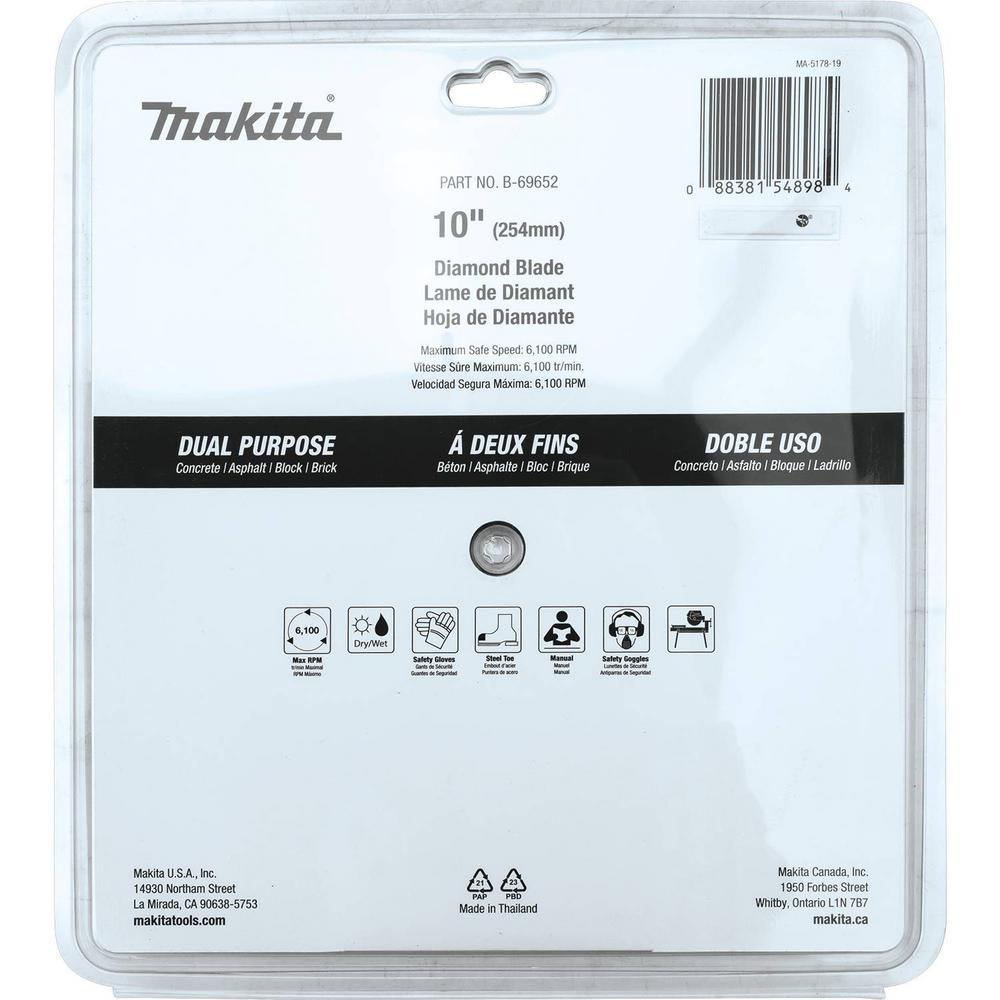 10 in. Segmented Rim Dual Purpose Diamond Blade - Super Arbor
