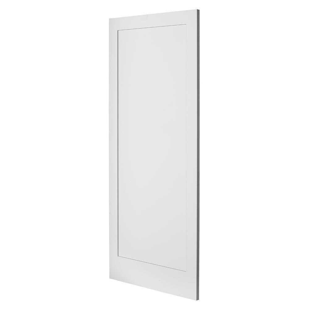 33 in. x 84 in. Pure Glossy White Wood Interior Barn Door Slab - Super Arbor