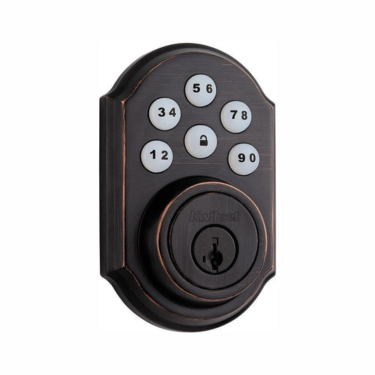 Z-Wave SmartCode 910 Venetian Bronze Single Cylinder Electronic Deadbolt Featuring SmartKey Security - Super Arbor