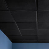 Genesis 2-ft x 2-ft Stucco Pro Revealed Edge Black PVC Drop Ceiling Tile (1-Pack, 4-sq ft / Case)