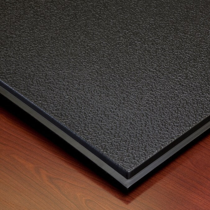 Genesis 2-ft x 2-ft Stucco Pro Revealed Edge Black PVC Drop Ceiling Tile (1-Pack, 4-sq ft / Case)