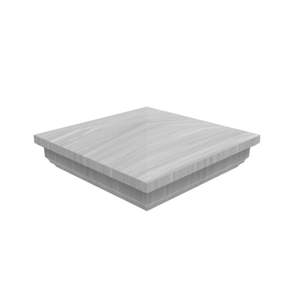 Freedom 5-in W x 5-in L Woodgrain Gray Vinyl Fence Post Cap- Fits Common Post Measurement: 5-in x 5-in