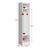 Prepac Entryway Modern 14.75-in White Composite Hall Tree