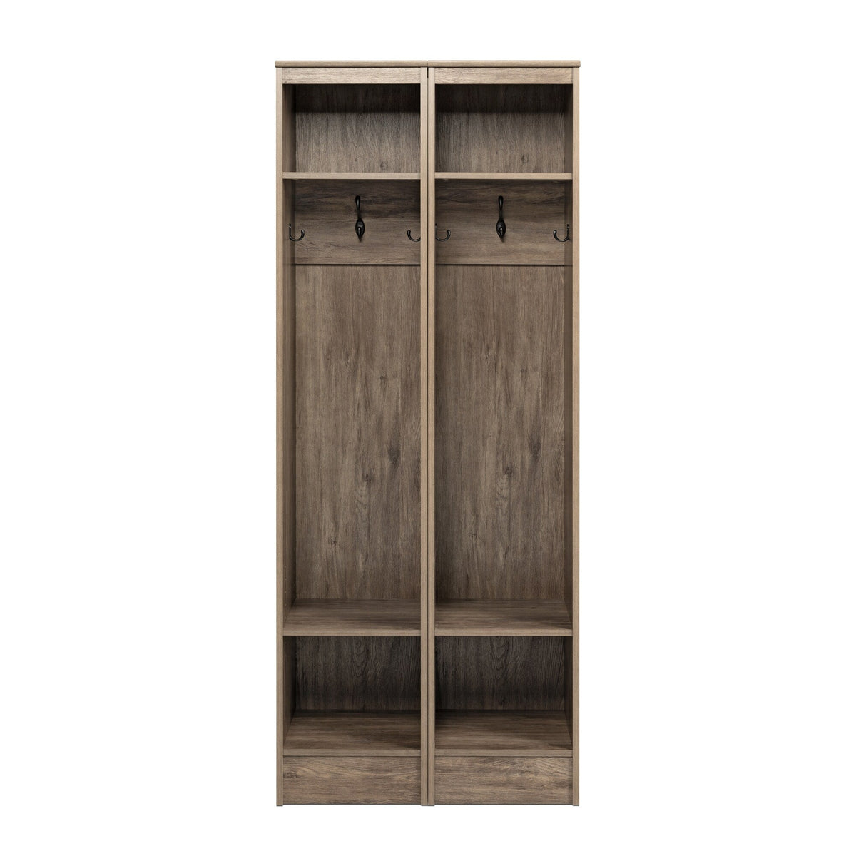 Prepac Entryway Modern 29.5-in Drifted Gray Composite Hall Tree