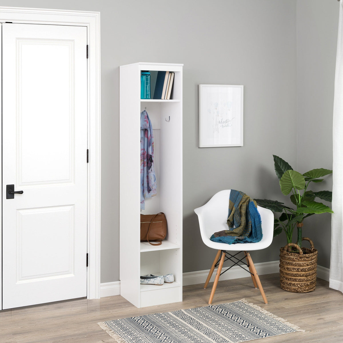 Prepac Entryway Modern 14.75-in White Composite Hall Tree