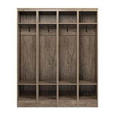 Prepac Entryway Modern 59-in Drifted Gray Composite Hall Tree