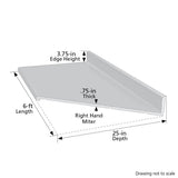 VT Dimensions Wilsonart 6-ft x 25.25-in Kalahari Topaz Matte Right-Hand Miter-Cut Laminate Kitchen Countertop with Integrated Backsplash, 4588-60