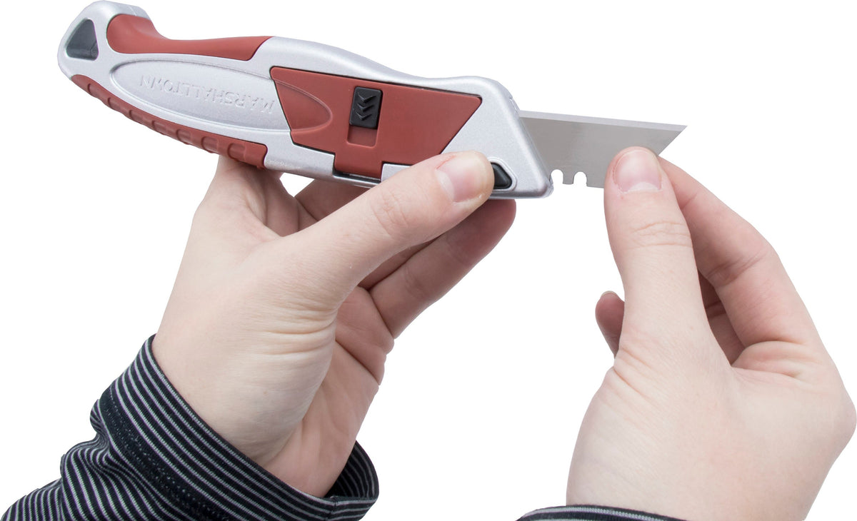 Marshalltown 1-in 5‑Blade Retractable Utility Knife with On‑Tool Blade Storage