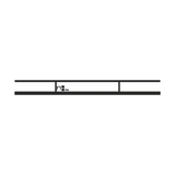 Freedom 69.25-in x 3.5-in VersaRail Matte Black Aluminum Line Connector