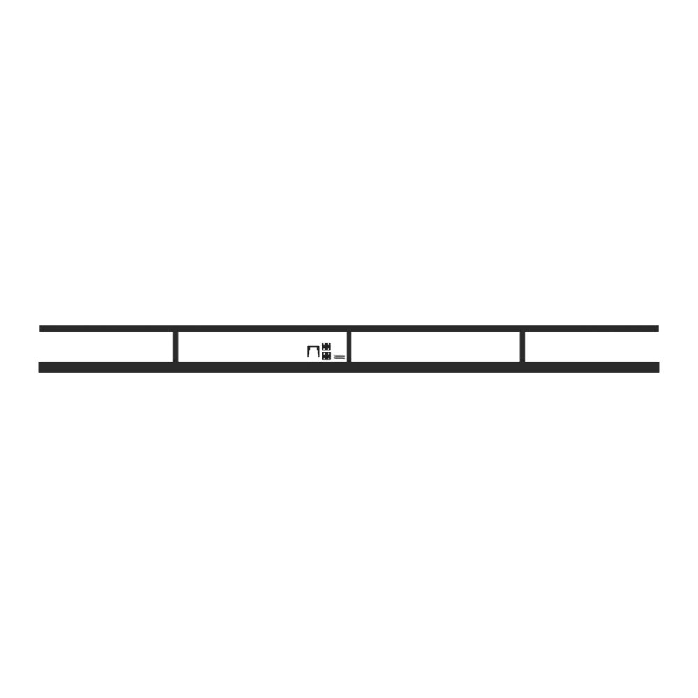 Freedom 92-in x 3.5-in VersaRail Matte Black Aluminum Line Connector