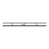 Freedom 92-in x 3.5-in VersaRail Matte Black Aluminum Line Connector