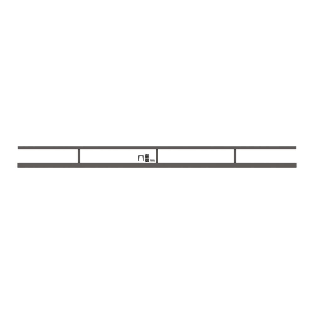Freedom 92-in x 3.5-in VersaRail Matte Bronze Aluminum Line Connector