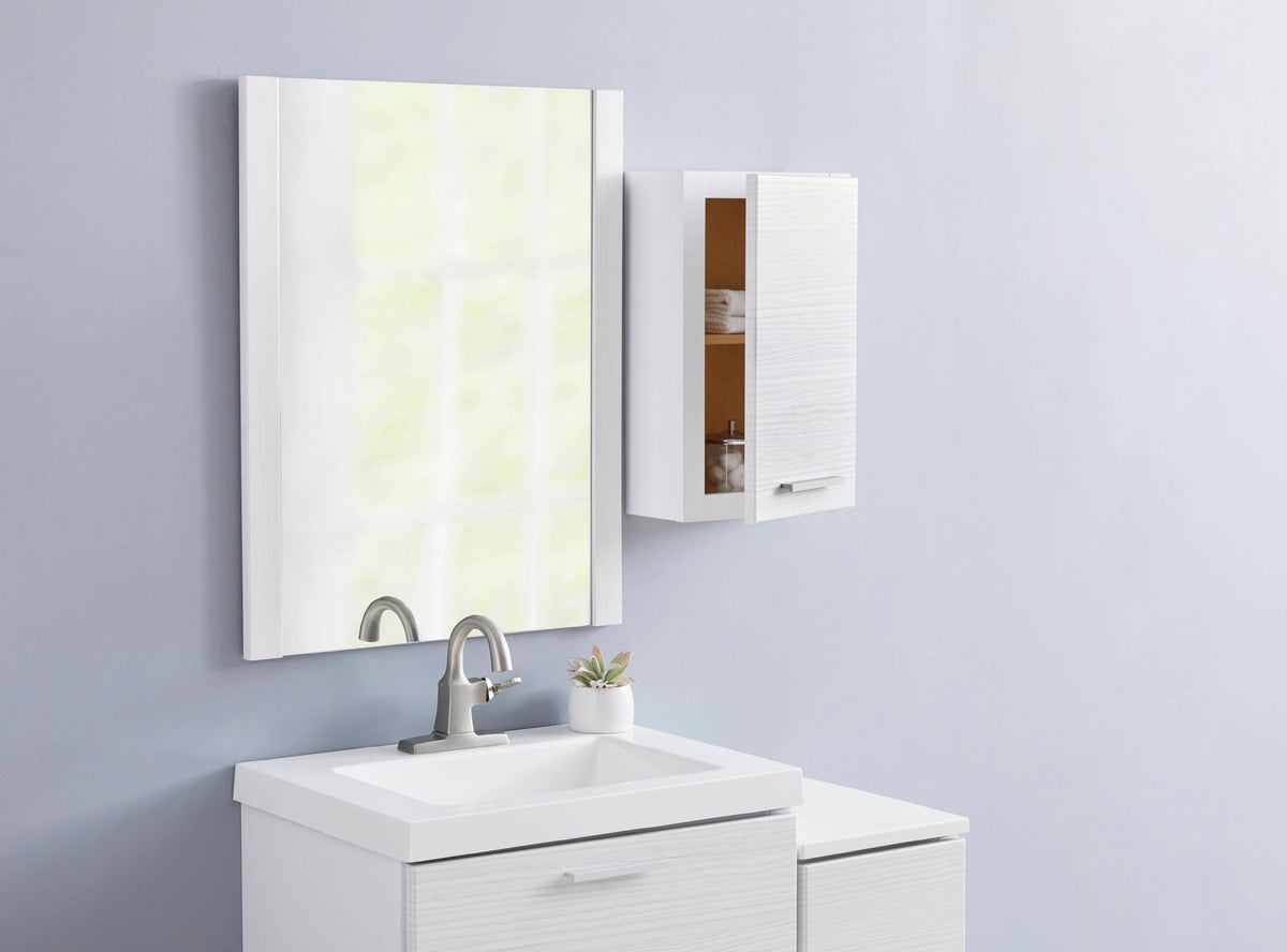 Style Selections Acadia 12-in x 20-in x 6.93-in White Soft Close Bathroom Wall Cabinet