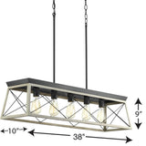 Progress Lighting Briarwood 5-Light Gray Farmhouse Chandelier