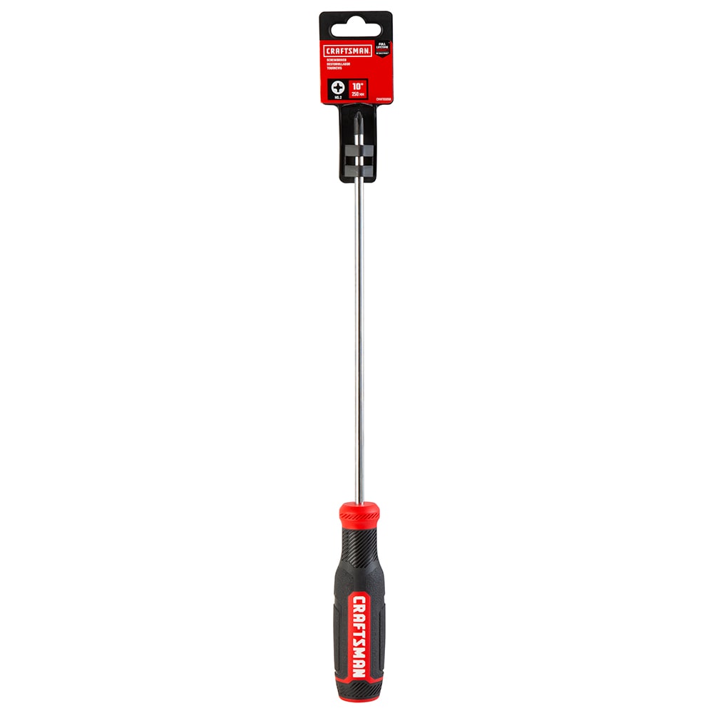 CRAFTSMAN Bi-Material Handle #2 x 10-in Phillips Screwdriver (CMHT65056)