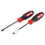 CRAFTSMAN 2-Piece Bi-Material Handle Screwdriver Set, 4-in Shafts (PH#2 & SL 1/4")