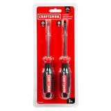 CRAFTSMAN 2-Piece Bi-Material Handle Screwdriver Set, 4-in Shafts (PH#2 & SL 1/4")
