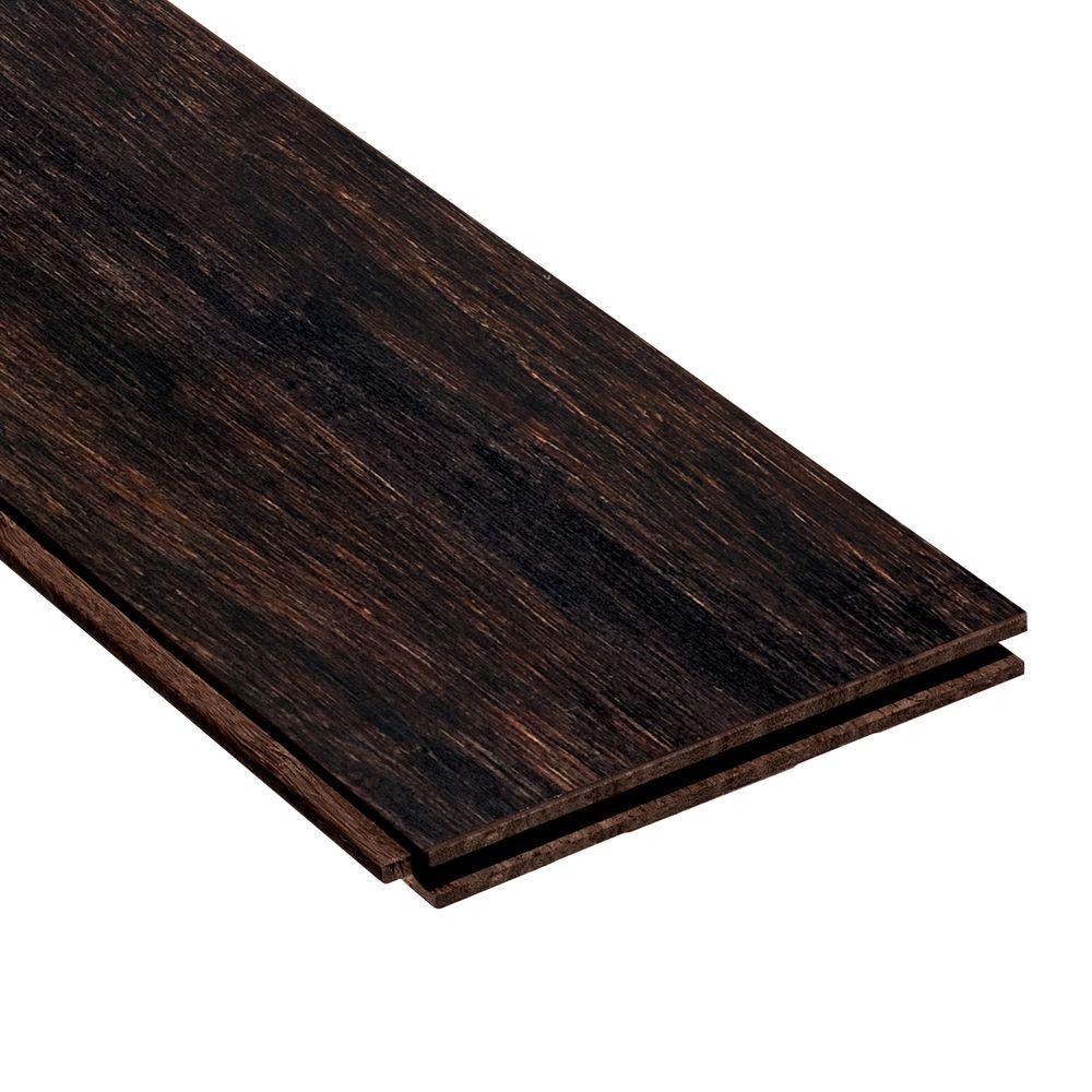 Home Legend Strand Woven Espresso 9/16 in. Thick x 4-3/4 in. Wide x 36 in. Length Solid T&G Bamboo Flooring (19 sq. ft. / case) - Super Arbor