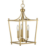 Progress Lighting Parkhurst 3-Light Brushed Bronze Traditional Lantern Medium Hanging Pendant Light