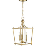 Progress Lighting Parkhurst 3-Light Brushed Bronze Traditional Lantern Medium Hanging Pendant Light