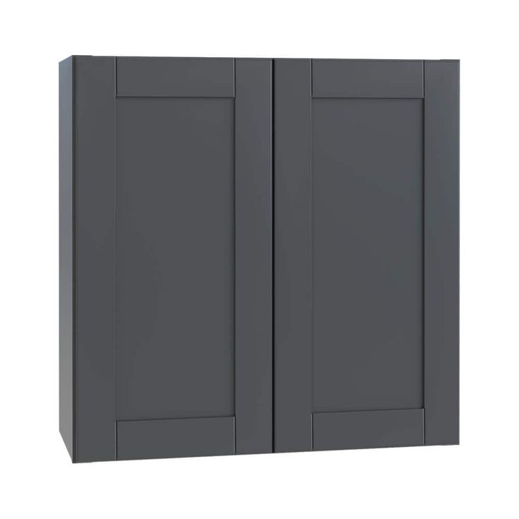 Home Decorators Collection Washington 30 in. W x 24 in. D x 15 in. H Assembled Plywood Wall Kitchen Cabinet in Valiant Onyx with Soft Close Doors