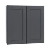 Home Decorators Collection Washington 30 in. W x 24 in. D x 15 in. H Assembled Plywood Wall Kitchen Cabinet in Valiant Onyx with Soft Close Doors