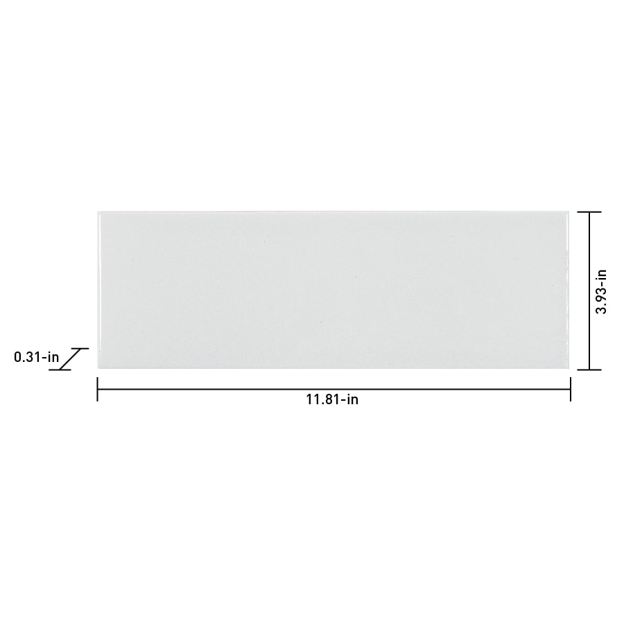 Satori Hudson Mist 4-in x 12-in Glossy Ceramic Subway Wall Tile (0.32-sq ft Per Piece)