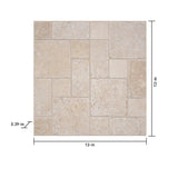 Satori Ivory 12-in x 12-in Honed Natural Stone Travertine Mosaic Floor and Wall Tile (1-sq ft Piece)