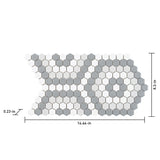 Satori Hudson Gatsby 8-in x 16-in Matte Porcelain Hexagon Mosaic Floor and Wall Tile (0.82-sq. ft/ Piece)