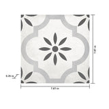 Satori Nouveau Arabesque Flora 8-in x 8-in Matte Porcelain Floor and Wall Tile (0.43-sq. ft/ Piece)