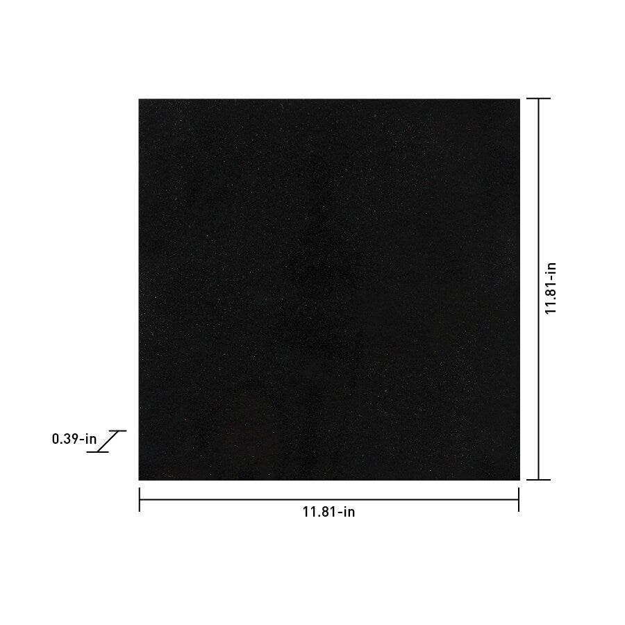 Satori Absolute Black 12-in x 12-in Polished Natural Stone Granite Floor and Wall Tile (1-sq. ft/ Piece)