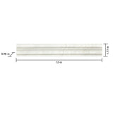 Satori Venatino Natural Stone Marble Chair Rail Tile (2-in x 12-in)