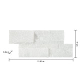 Satori Northern Arctic Ledgestone 6-in x 12-in Natural Stone Quartz Marble-Look Wall Tile (0.48-sq ft per piece)
