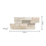 Satori Desert Quartz Ledgestone 6-in x 12-in Natural Stone Quartz Wall Tile, 0.48-sq ft per Piece