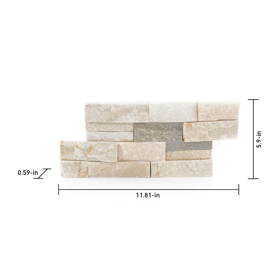 Satori Desert Ledgestone 6-in x 12-in Natural Stone Look Wall Tile (0.48-sq. ft/ Piece)