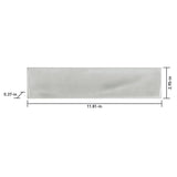 Satori Slate Gray 3-in x 12-in Glossy Ceramic Subway Wall Tile (0.24-sq. ft/ Piece)