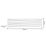 Satori Hudson Brilliant White Motion 4-in x 16-in Glossy Ceramic Wall Tile (0.43-sq. ft/ Piece)